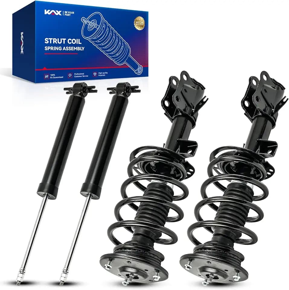 KAX Front Rear Struts for Ford 2013-2015 2017-2020 Fusion 2.0L/2.5L, 2014-2015 2017-2020 Fusion 1.5T, 2013-2014 Fusion 1.6T Front Rear Shocks Quick Complete Struts Assembly with Coil Spring Set of 4