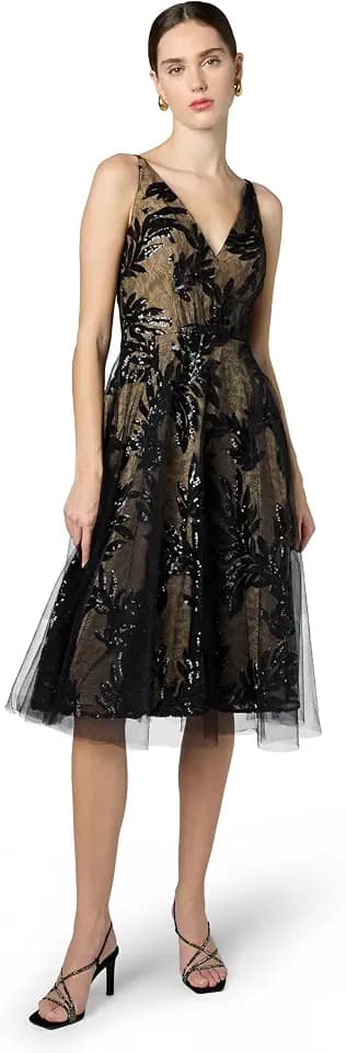 Courtney Sequin Overlay Dress