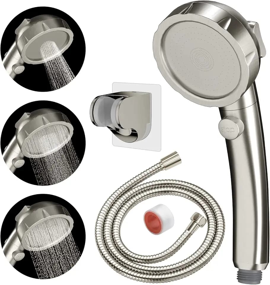 RV Duschbrause mit Schlauch und Halterung (Gebürstetes Nickel)