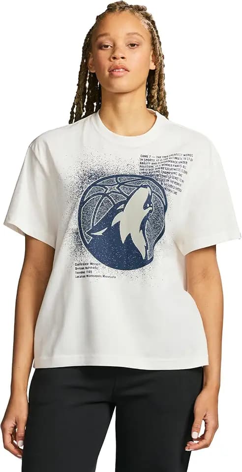 Game 7 NBA Womens Women’s Oversized Short Sleeve Spray Paint Graphic Crewneck T-Shirt