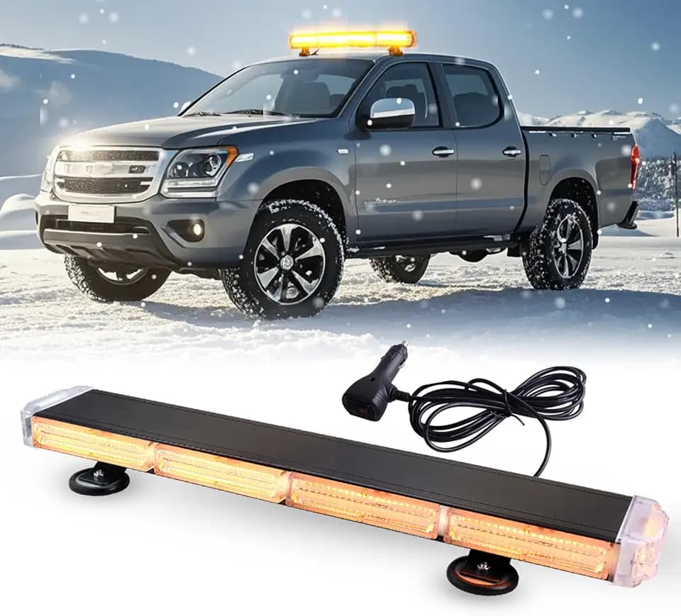 138 LED Amber Strobe Light Bar, Emergency Beacon Strobe Lights