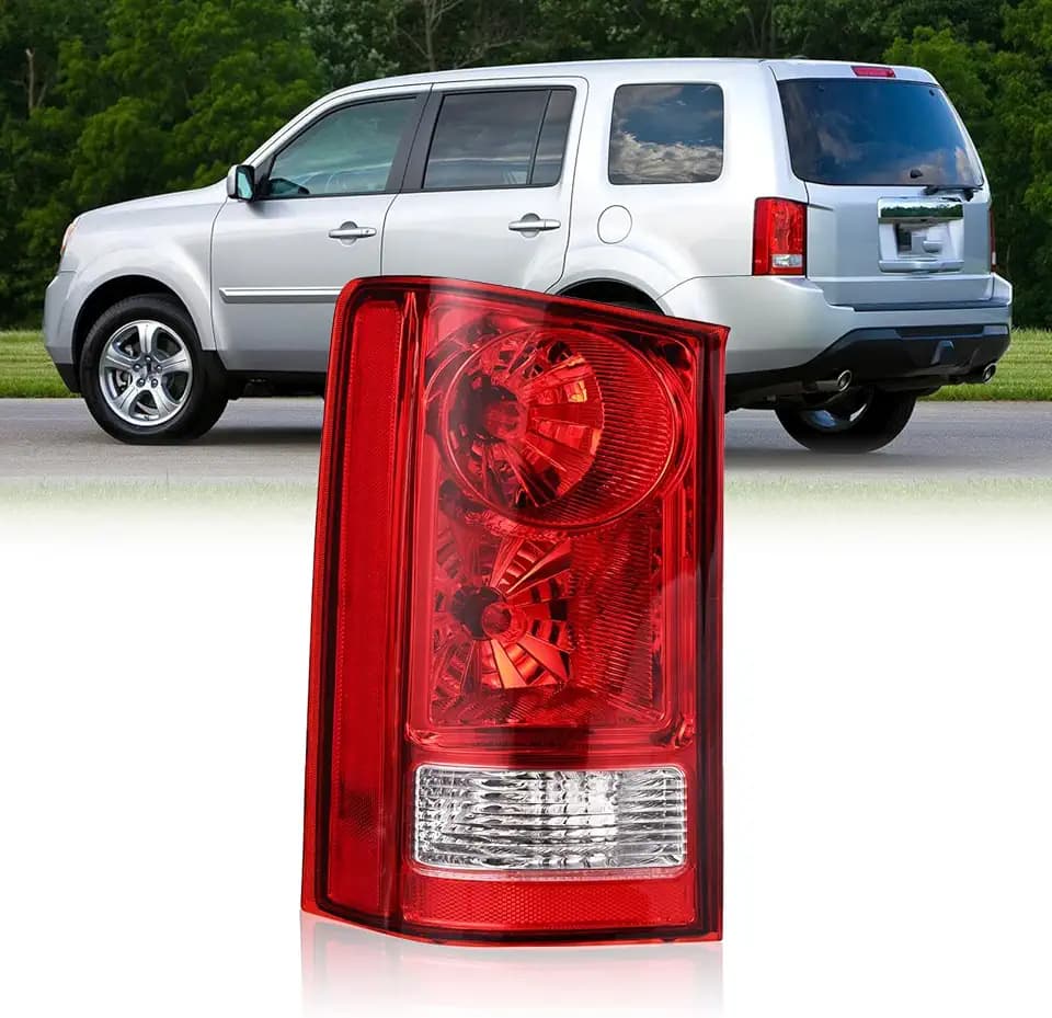 zorik Left Tail Light Assembly for 2009-2015 Honda Pilot Driver Side