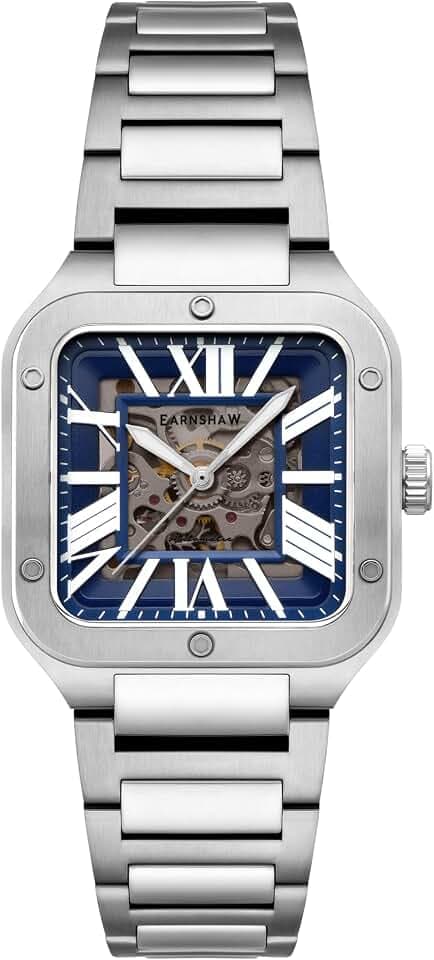 Thomas Earnshaw Men's 36.5mm Engineer Lennox Skeleton Automatic Watch with Solid Stainless Steel Bracelet ES-8303