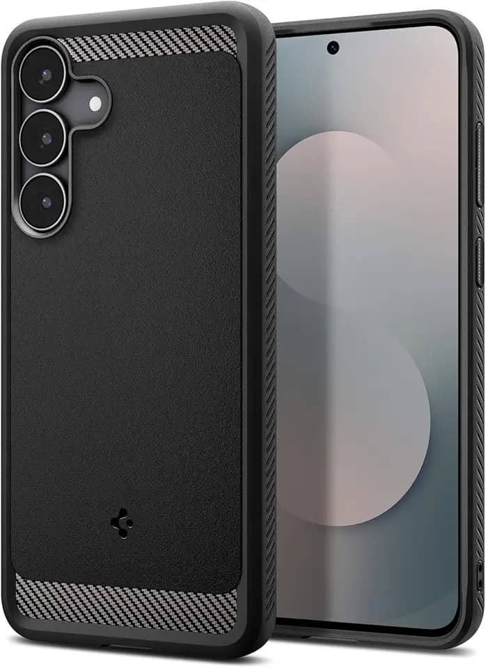 Spigen for Galaxy S25 FE Case, Rugged Armor (2025) [No Magnet Ring] [Military-Grade Protection] - Matte Black
