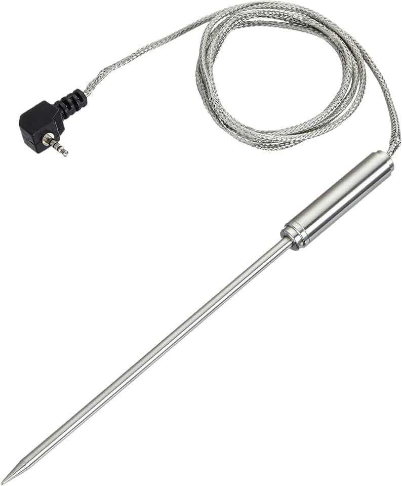 RÖSLE Edelstahl-Ersatz Messfühler für BBQ Kerntemperaturmesser, Edelstahl 18/10, Kabellänge 1 m, uni, Silberfarben