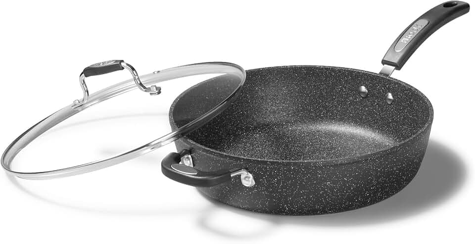 Starfrit The Rock 12" Jumbo Cooker with Lid, Non-Stick, Oven Safe