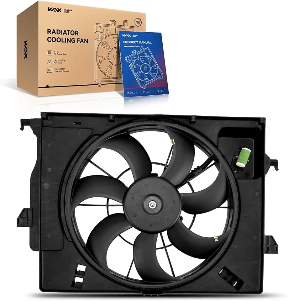 KAX Engine Radiator Cooling Fan, Fit for 2012-2017 Accent GLS, Rio Sedan