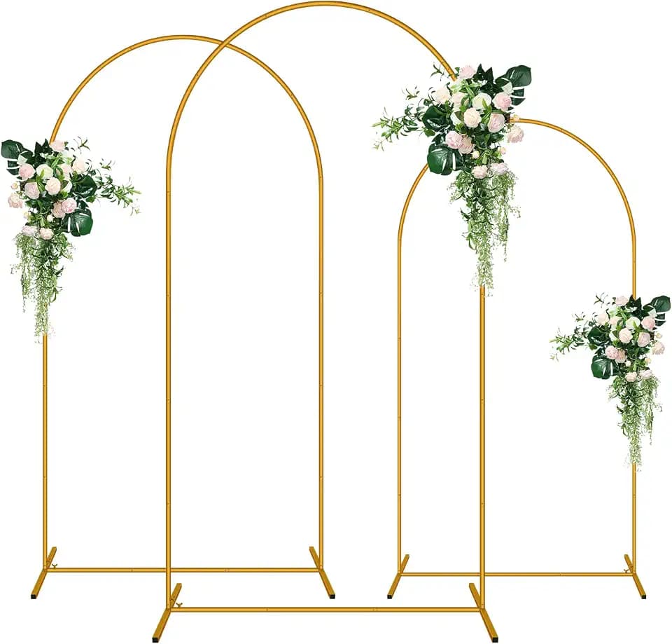 3 Pack Arch Backdrop Stand (4FT/5FT/6FT), Balloon Arch Stand