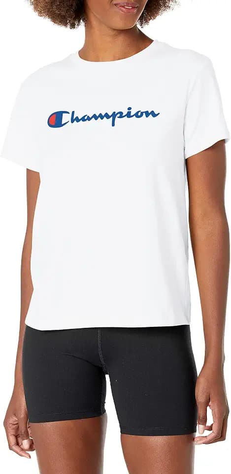 Champion Women's Classic Short Sleeve Graphic T-Shirt, Classic Script Logo