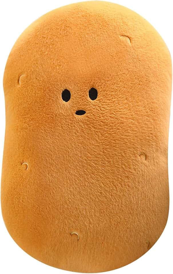 funnykitten Potato Plush, Kawaii Stuffed Potato Pillow Soft Realistic Potato Plushie Toy Funny Food Plush Pillows Gift for Home Decor Party, 21.6 inch