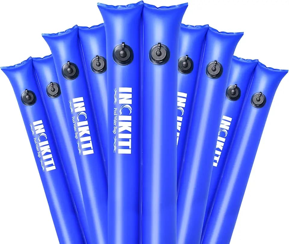 INCIKITI Pool Water Bags - 8ft Dual Chamber Tubes for Pool Cover - 5 Pack