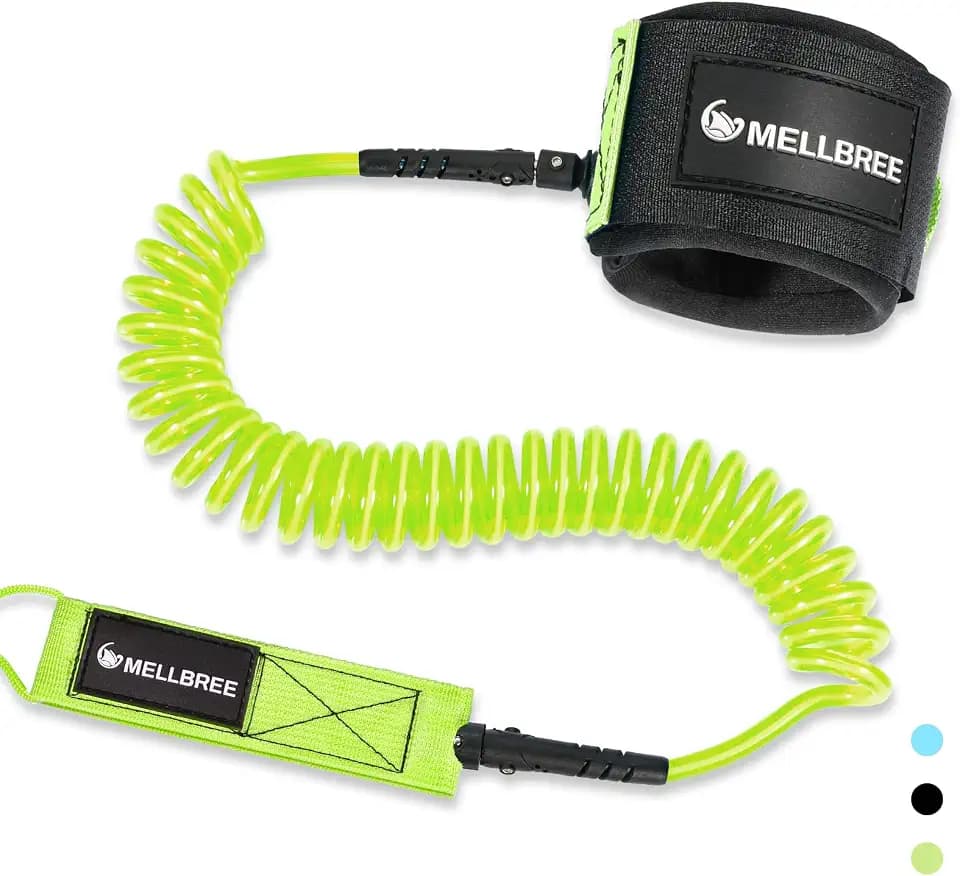 Mellbree Surfboard Leash, 10ft 7mm/6ft 5.5mm Premium Surf Leash SUP Leash, Double-Side Rotatable Wirst Paddleboard Rope Flexible for Leg Ankle Longboard Shortboard Boogie Board Stand-up Accessories