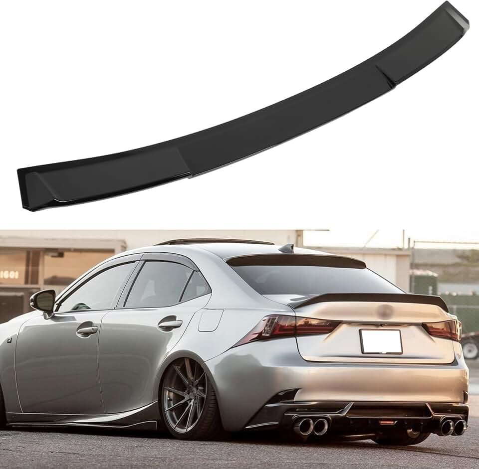 SCITOO Glossy Black Stickers Roof Spoiler Body Kit