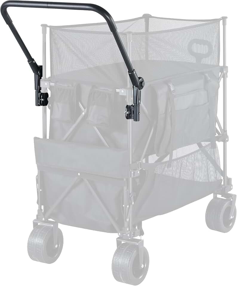 Push Bar for Camping Wagon, 90° Adjustable Push Handle