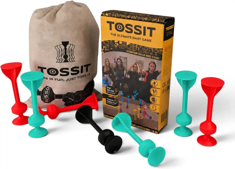 TOSSIT Saugnapf Dartspiel Wurfspiel, Starter Pack