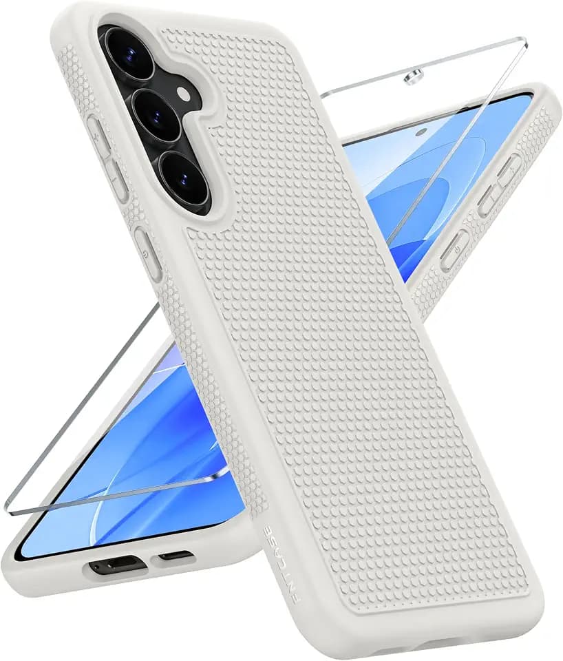 FNTCASE for Samsung Galaxy S25 FE Case: Shockproof Protective Non Slip