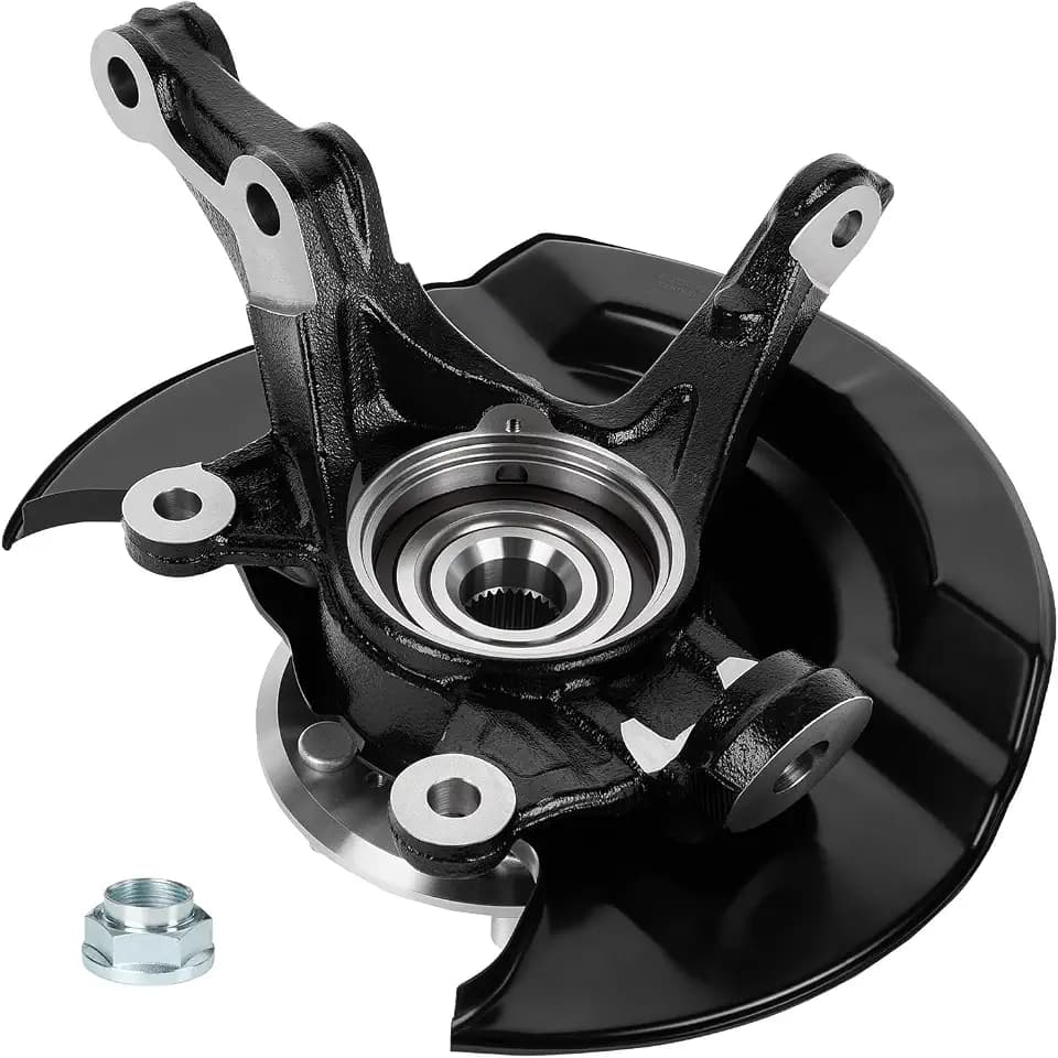 Front Right Side Steering Knuckle & Wheel Bearing Hub Assembly Fit for Honda CR-V CRV 2007 2008 2009, 2.4L Truck, Replace for 51216SWAA00, 45255STKA00, 44600SJKJ00, Passenger Side