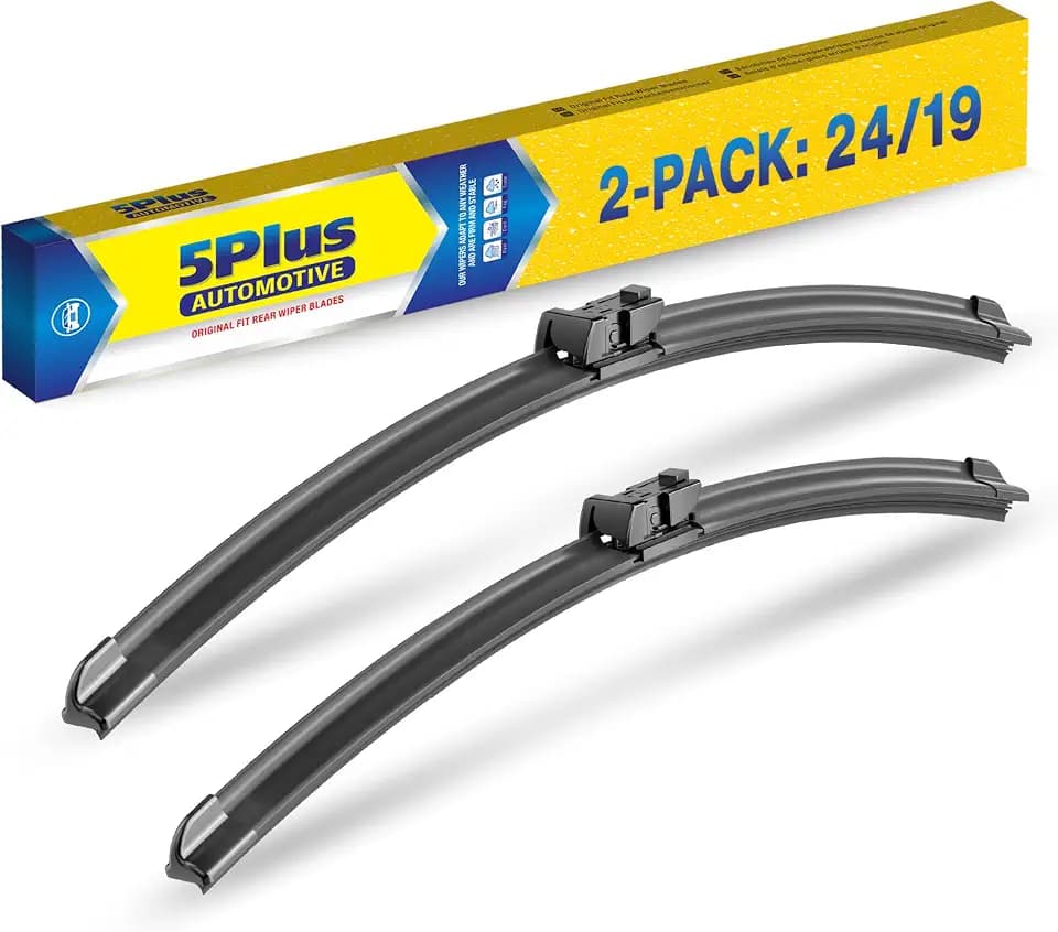 5 PLUS Custom-Fit Wipers For 2010-2007 VW Jetta Wiper Blades,24"+19"-2 PACK