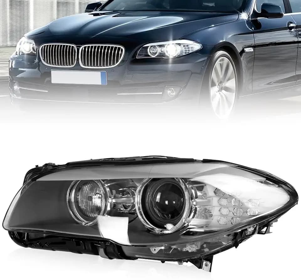 Headlight Assembly Compatible With BMW 5 Series F10 535i 528i 550i M5 ActiveHybrid 5 F18 2011-2013 Xenon Headlight Adaptive Headlamp Left Driver Side.