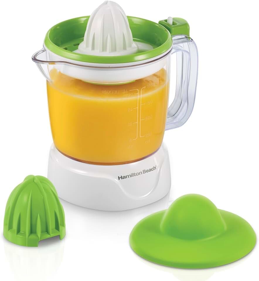 Hamilton Beach 34 oz. Electric Citrus Juicer with Silicon Gripper Lid