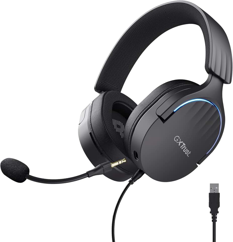 GXTrust Fayzo Gaming Headset USB 7.1 Surround Sound, Schwarz