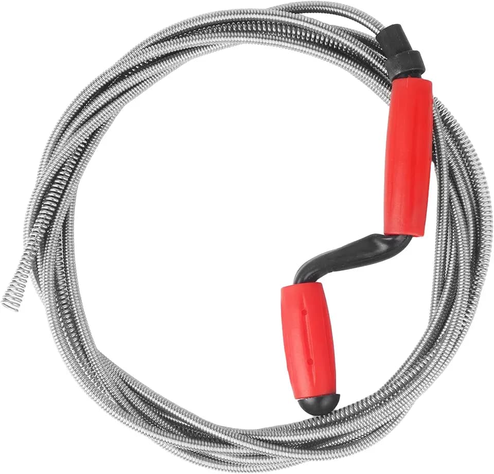 Rohrreinigungsspirale 5m x 6mm Abflussreiniger Spirale, Flexible Abflussspirale Rohrreiniger für Küche Bad Dusche Waschbecken, Hartnäckige Verstopfungen Entfernen