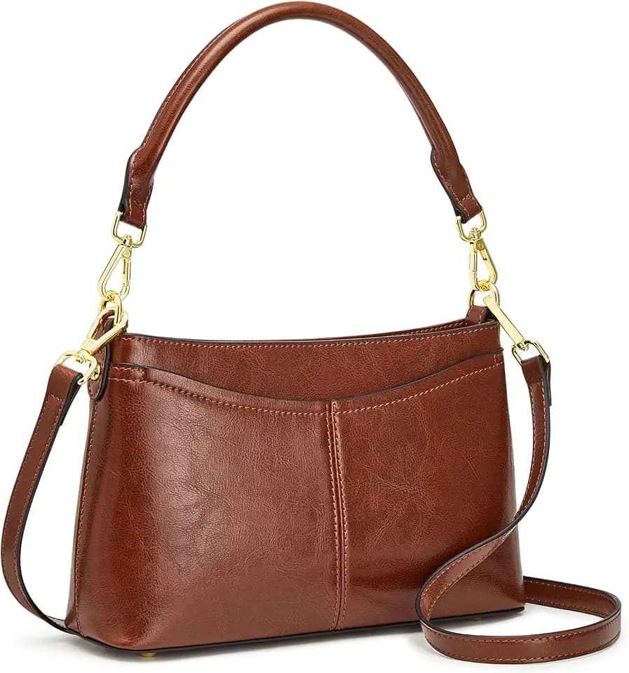 Kattee Leather Crossbody Bag for Women, Small Purse Handbag