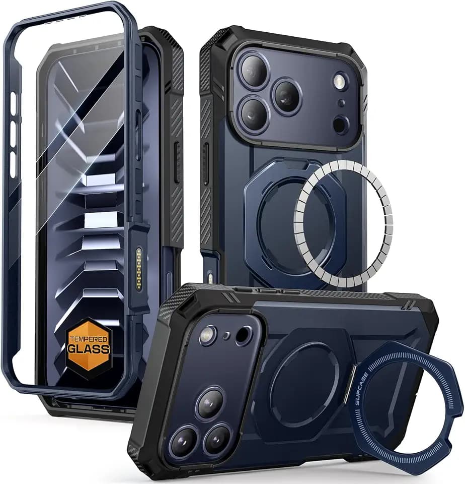 SUPCASE for iPhone 18 Pro Max Case/17 Pro Max Case, Glass Protector, Azure