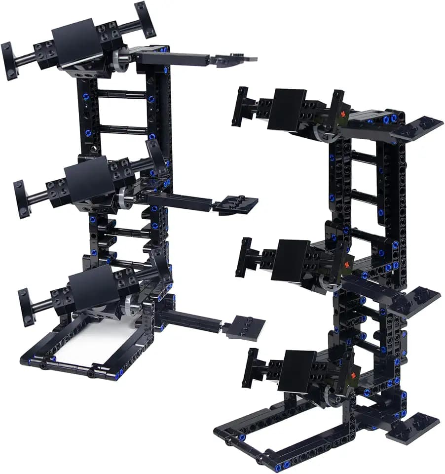 Cabeeskii Displayständer 2er-Set, Kompatibel Speed Champions，für F1-Autos 76914 76907 76901 76902 - Rotierender Präsentationsständer mit Minifiguren-Platz