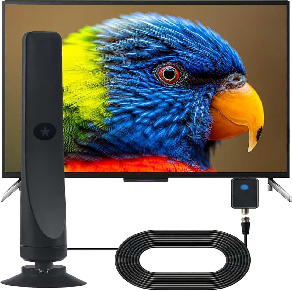 Festberg HitennaDVBT2 Antenne Wavemax Freeview Digitale TV-Antenne für den Innenbereich mit starkem Signal, Reichweite von über 300 Kilometern, Antennen für den Außenbereich, DVB-T (MT7)