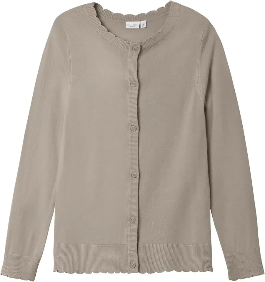 Name IT Mädchen Nkfvamone Ls Knit Card K Noos Strickjacke (1er Pack)