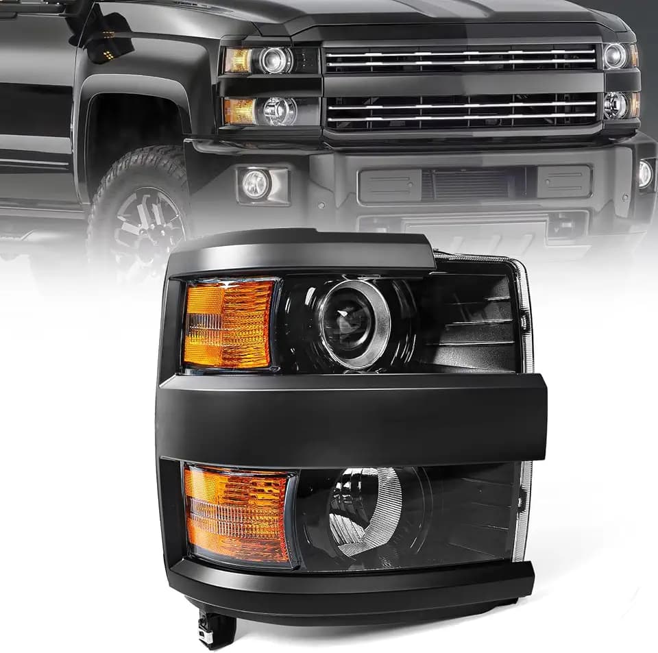 Huray Right Headlight for Chevy Silverado 2015-2019 2500 3500