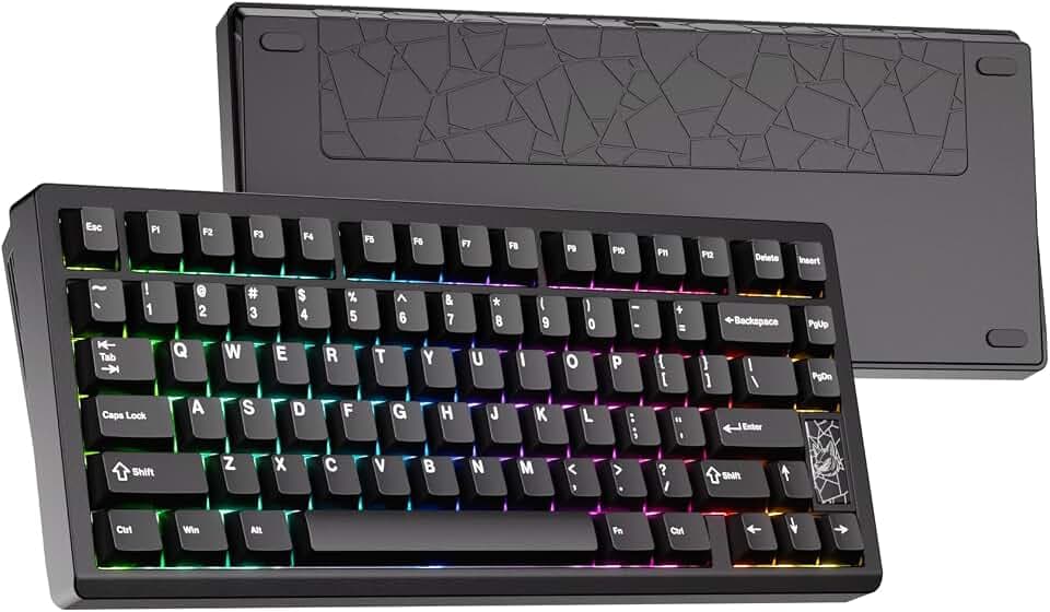 OOCTPK Mechanical Keyboard, Chilkey Slice75 HE Gaming Keyboard Wired, 75% Hall Effect Magnetic Aluminum Keyboard with WS Flux HE Clacky Switch, Rapid Trigger, 8K Polling, RGB Custom, PC/Mac Support