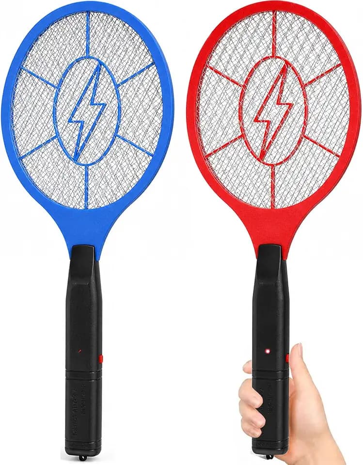 Electric Fly Swatter 2 Pack, Battery Powered Bug Zapper Racket
