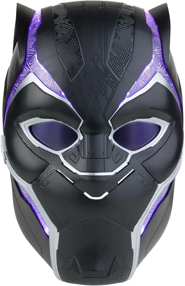 Marvel Legends Series Black Panther Premium Elektronischer Rollenspielhelm mit Light FX und Flip-Up/Flip-Down-Linsen