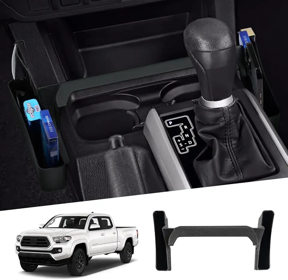 Autorder Gear Shift Organizer for 2016-2020 2021 2022 2023 Toyota Tacoma Accessories Center Console Organizer Gear Shift Organizer Insert Tray with Anti-Slip Mat