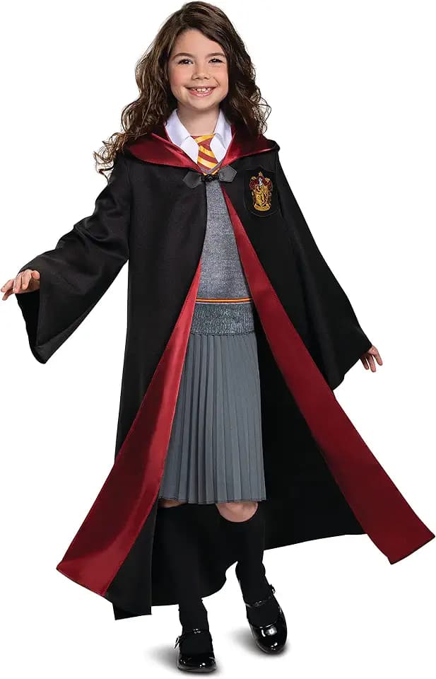 Disguise Hermione Granger Girls Costume, Deluxe Official Harry Potter Wizarding World Costume, Kids Size (7-8)