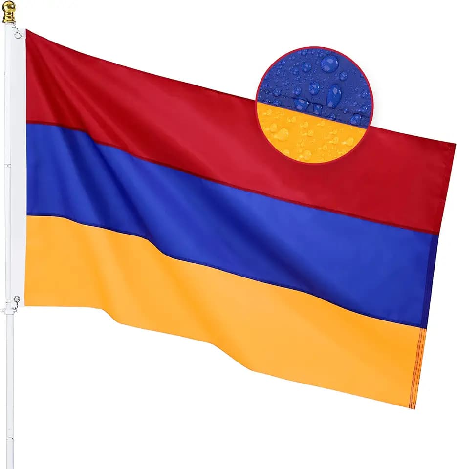 Armenia Flag 3x5 Feet for Outside,Long Lasting Armenia Banners