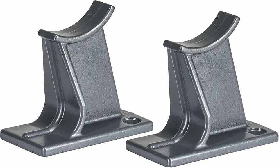 65 mm Höhe – Paar universelle traditionelle Säulen-Heizkörperstützfüße, erhältlich in Weiß, Schwarz, Anthrazitgrau (Grau)