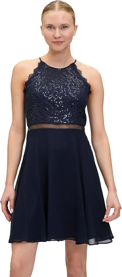 Vera Mont Damen Cocktailkleid mit Spitze