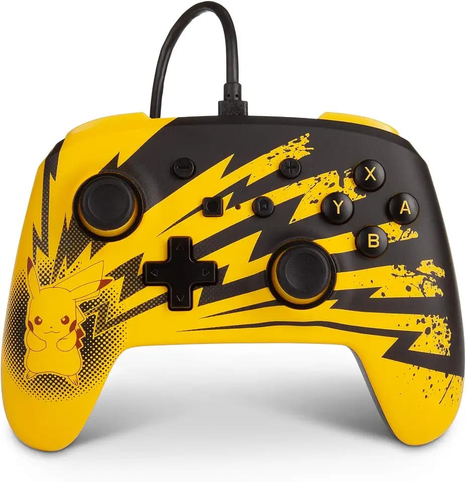 PowerA Pokémon Verbesserter kabelgebundener Controller für Nintendo Switch - Pikachu Lightning