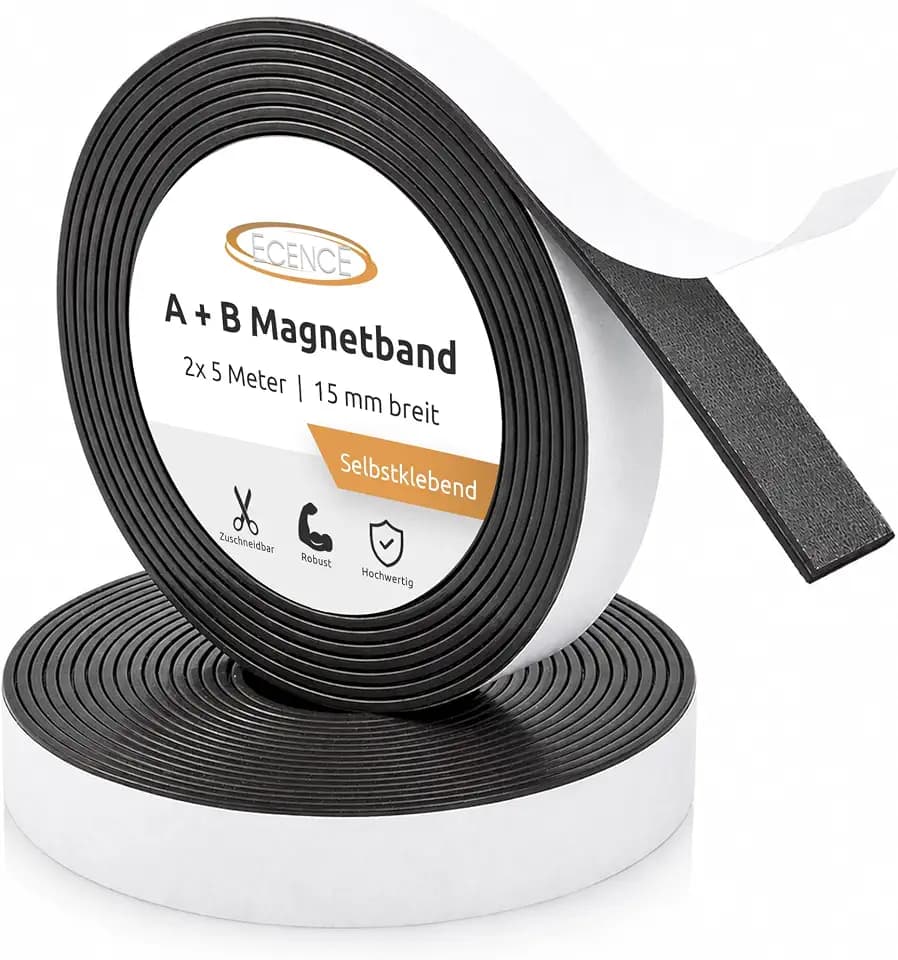 ECENCE Magnetband selbstklebend A+ B (5m + 5m)