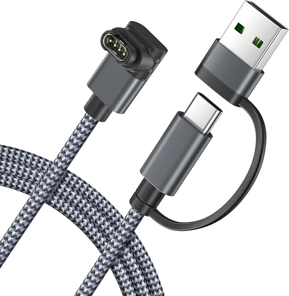 Itramax 2-in-1 USB C Charger Cable for Garmin Watch Charging Cord 4FT 1Pack