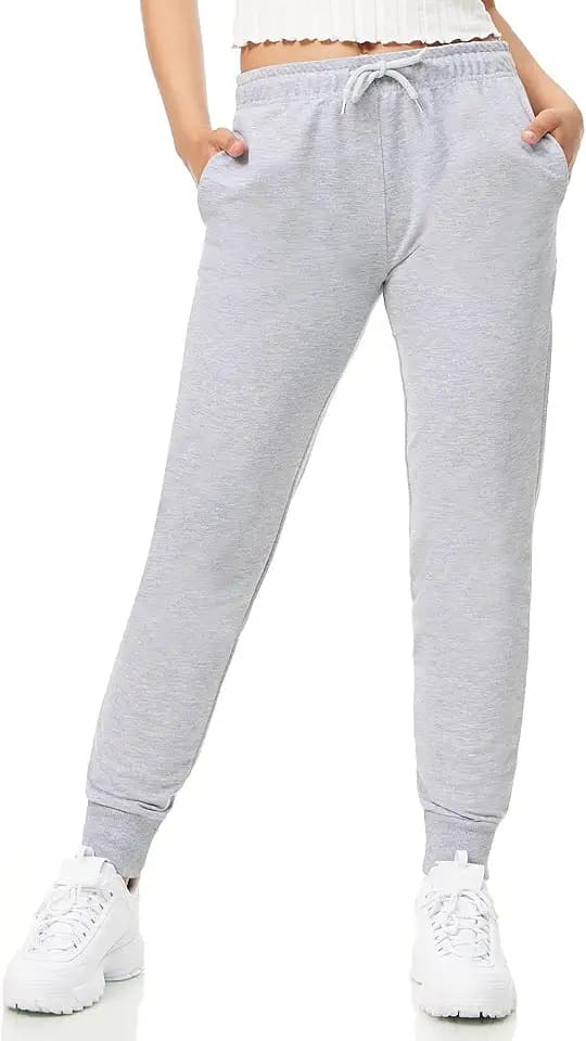 ROSS CAMP Jogginghose Damen - Sporthose Frauen Baumwolle, Trainingshose Fitness High Waist, Sweatpants Slim Fit Freizeithose Lang, Jogging Hose Laufhosen Modern