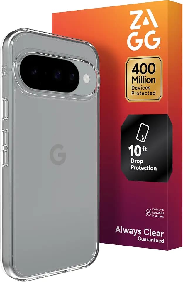 ZAGG Crystal Palace Lite Google Pixel 10/10 Pro Case, Clear
