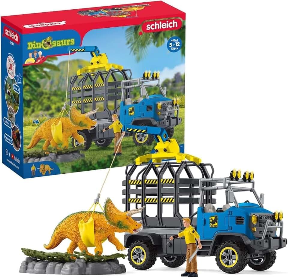 Schleich Dinosaurs | Dinosaurier Truck Mission 42565 | Set aus 43 Teilen