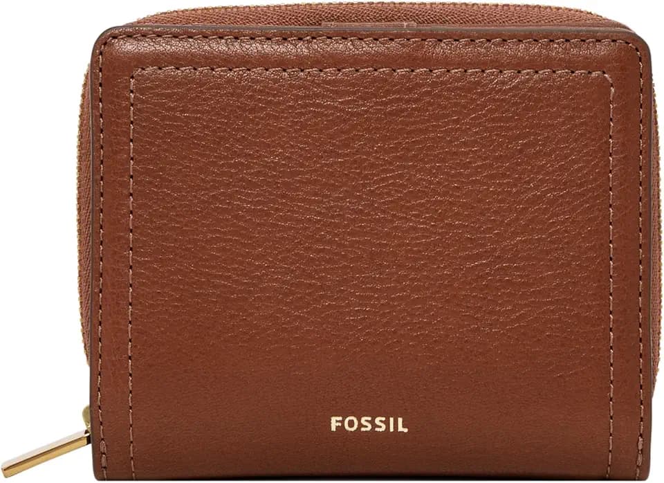 Fossil Women's Logan RFID-Blocking Leather Mini Multifunction Bifold Wallet