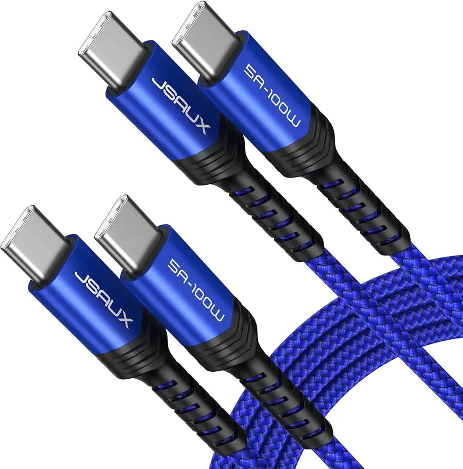 JSAUX USB C to USB C Cable for iPhone 18 Pro, Fast Charging, 2-Pack, 3 m