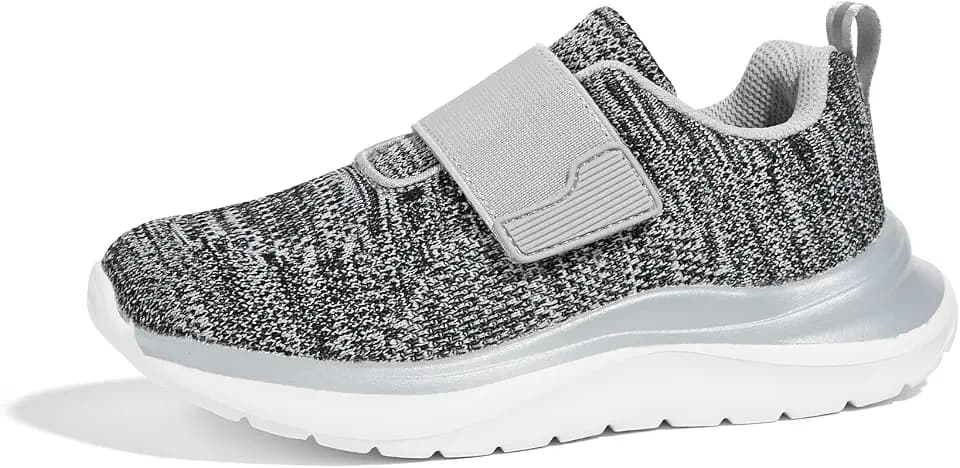 LUCKY STEP Boys Girls Tennis Shoes Kids Unisex Walking Running School Athletic Hook and Loops Strap Breathable for Toddler/Little Kid/Big Kid