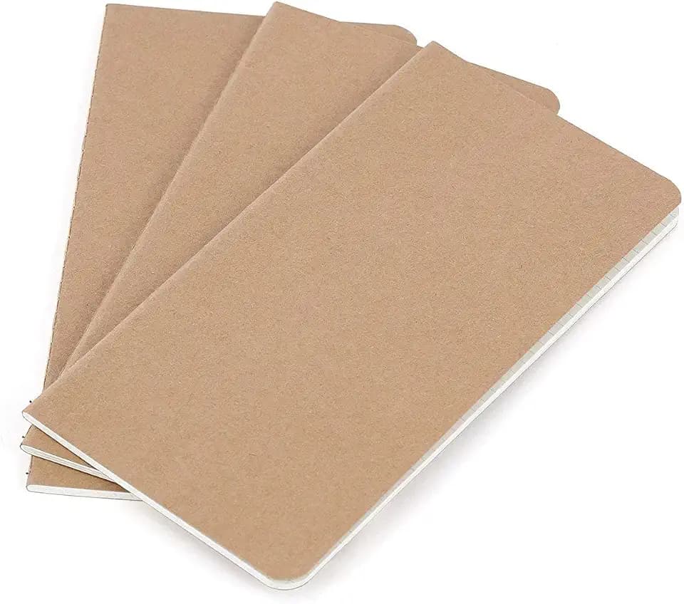 Wanderings Notizbuch Einsätze Standard Größe - 21cm x 11cm - Liniertes Papier - 3er Set - Notebook Einlageblätter für Nachfüllbares Reisetagebuch, Tagebücher oder Planer